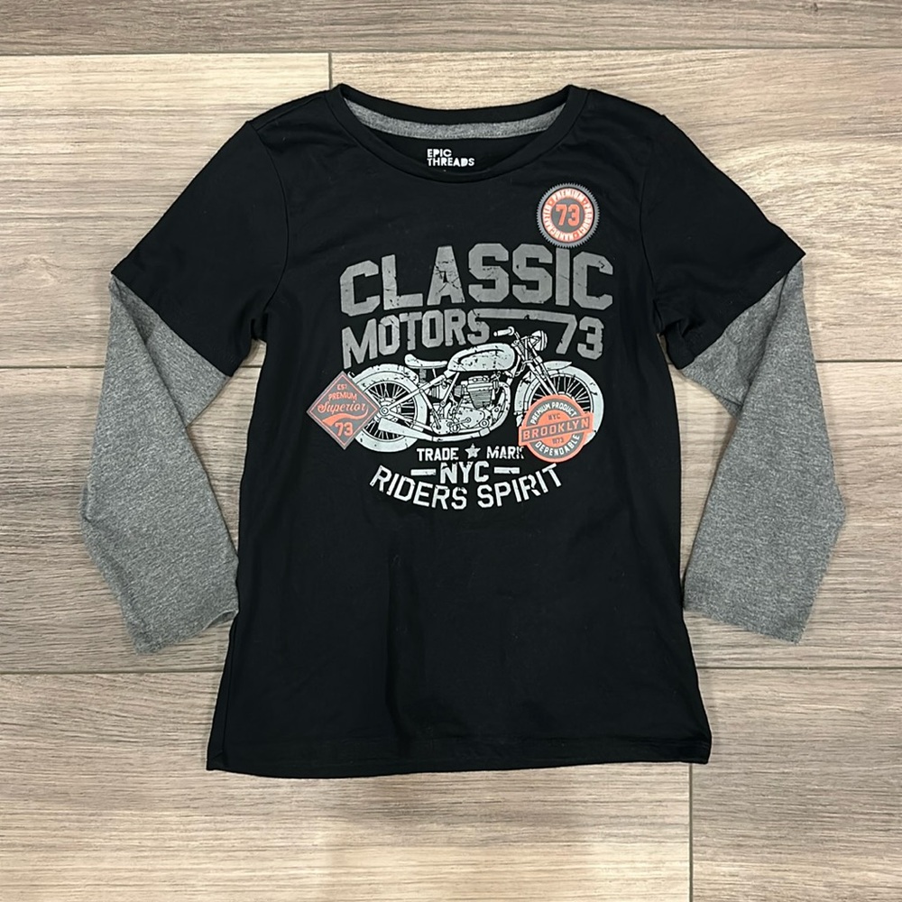 Boys Epic Threads classic motors long sleeve shirt